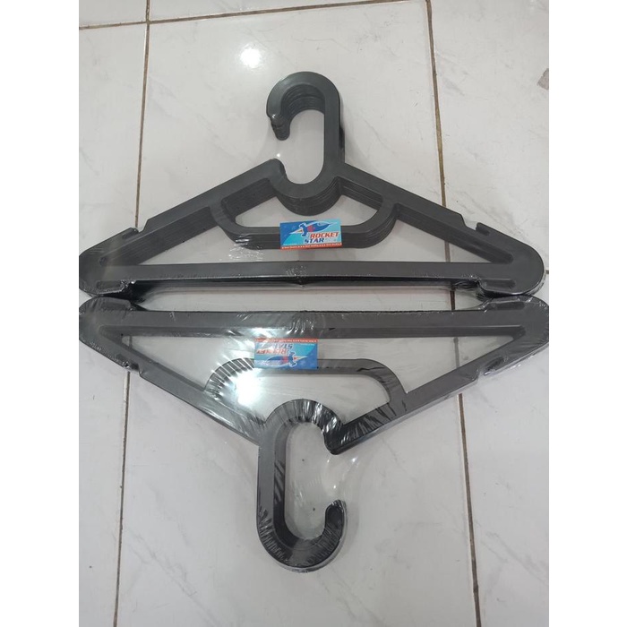 HANGER PLASTIK HITAM GANTUNGAN BAJU LAUNDRY