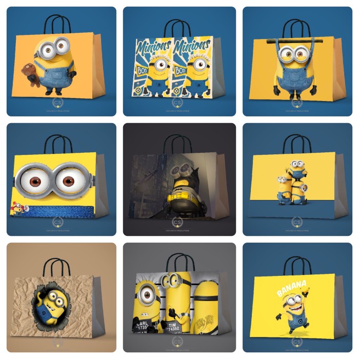 

Peno_Hay Paper bag minion jumbo/paper bag tas kado/goodie bag/tas kertas/hamper