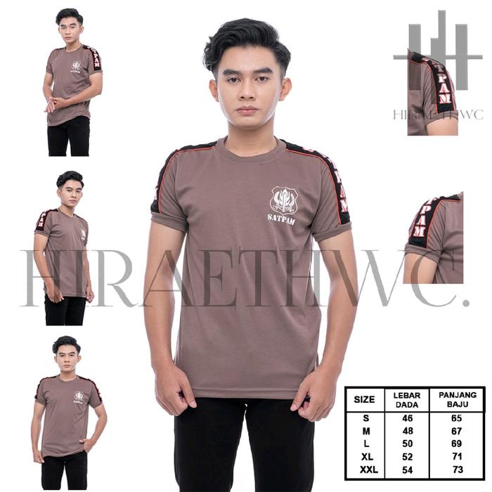Dresto- Kaos Satpam Vaving Coklat Kaos Security Katun Murah Terbaik