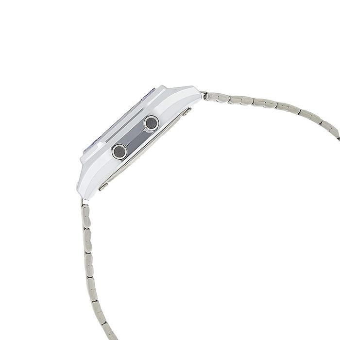 Jam Tangan Wanita Casio General La680Wa-4Cdf Ladies Flower Design Digital Dial Stainless Steel Band