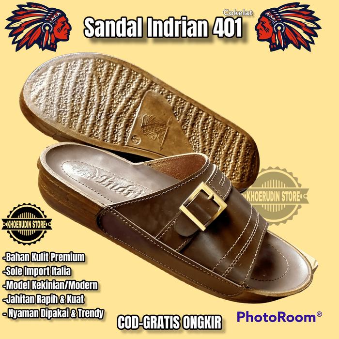 Dresto- Sandal Pria Indrian 401 Coklat/Sandal Pria Indrian/Sandal Pria Indrian