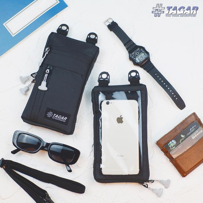 Taspure- Hanging Wallet Waterproof Tas Hp Dompet Anti Air Tas Selempang Anti Air Pria Wanita