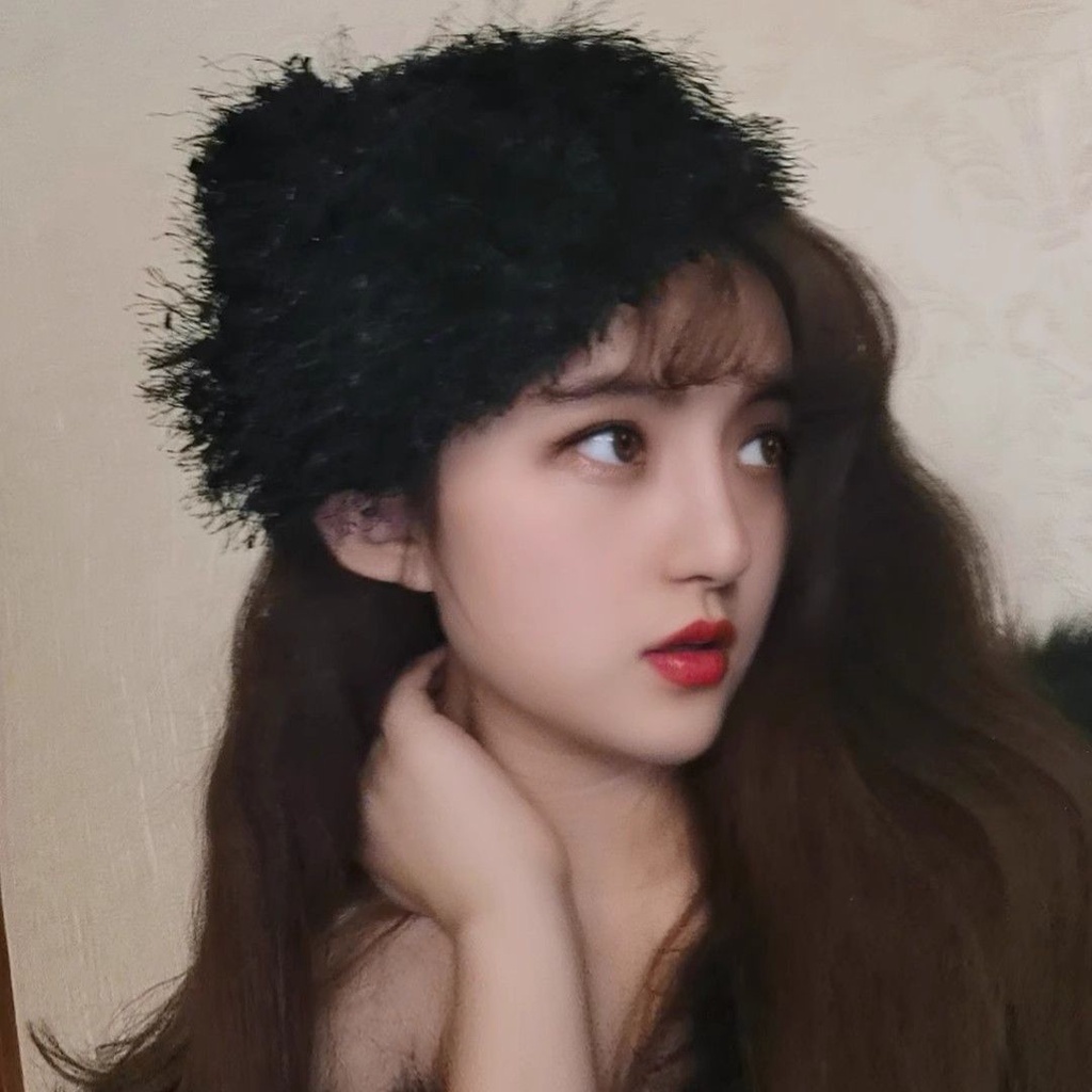 Topi Wanita, Topi Wanita Baru/Topi Kecil Retro Prancis/Bando Bulu/Jepit Rambut Gaya Barat Hitam,