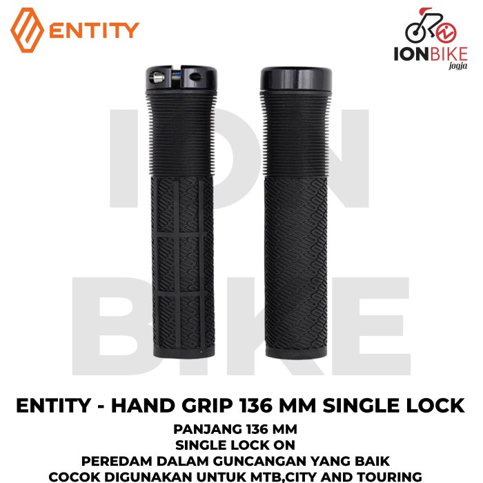 Handgrip Entity 136mm Single Lock Handle Grip Hamfat Hand Pad Sepeda