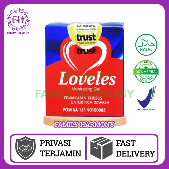 Loveles Mouisturizing Gel 100% Original Obat Oles Herbal Kuat Pria