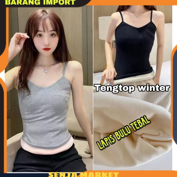 Tengtop tangtop winter long john musim dingin salju tebal wanita