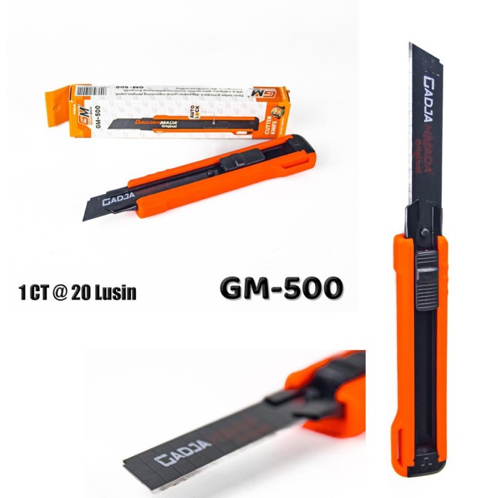 

!!!!!!] cutter besar isi hitam G500 autolock tajam satuan black refill extra tajam
