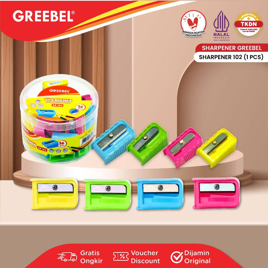 

GREEBEL RAUTAN SERUTAN SHARPENER PENSIL TULIS / GREEBEL RAUTAN PENCIL / RAUTAN PENCIL RAUTAN 102 (PCS)