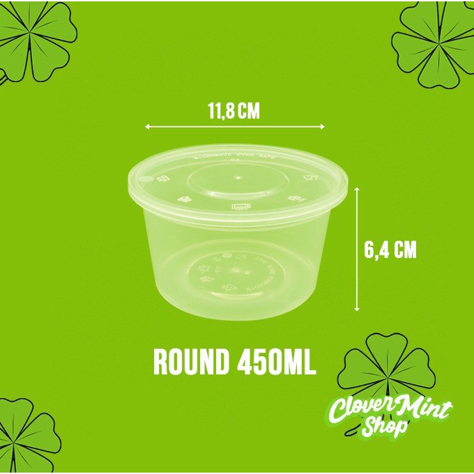 MANGKUK PLASTIK 450 ML (500PCS)/BOWL/KOTAK MAKAN/THINWALL/CUP PLASTIK