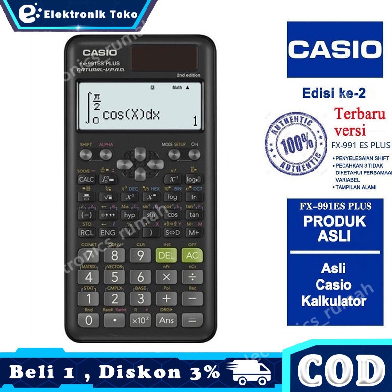 

Kalkulator Scientific Casio Ilmiah FX-991EX/991ES-Plus Kalkulator Casio Scientific Calculator Casio
