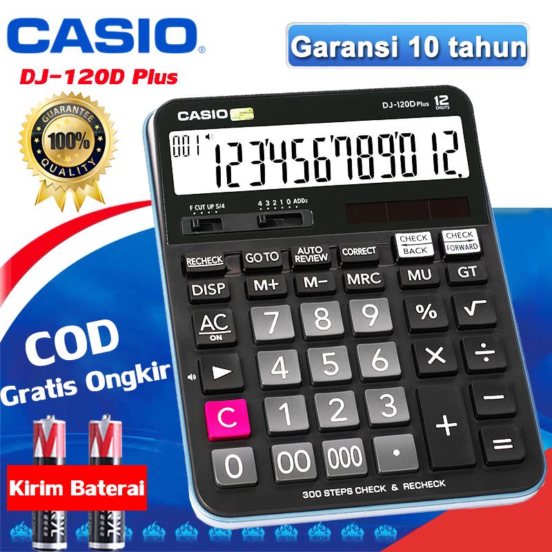 

CASIO Desktop Calculator /Kalkulator kerja Casio ilmiah MJ-120D PLUS/DJ-120D PLUS Kalkulator Casio