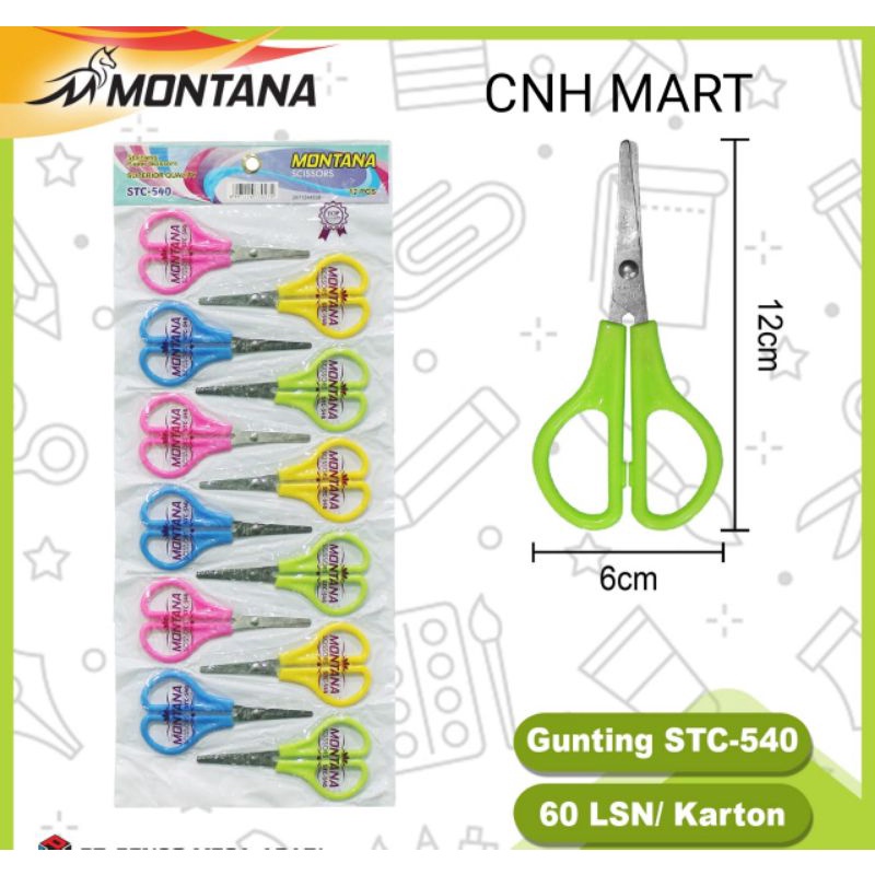 

Montana Scissors / Gunting Montana STC-540 / Harga Per 12 Pcs Dw05