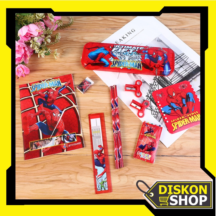 

Diskon Shop - S5982 Set Alat Tulis 8 In 1 / Set Alat Tulis Anak Motif Kartun / Set Alat Tulis 8 In 1