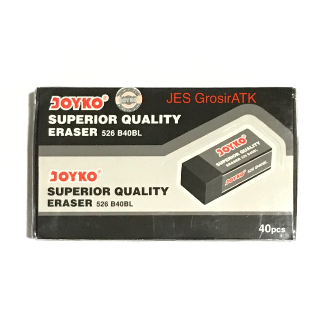 

Eraser / Penghapus Pensil JOYKO B40BL (HITAM) [Pak=40pcs] Dw05
