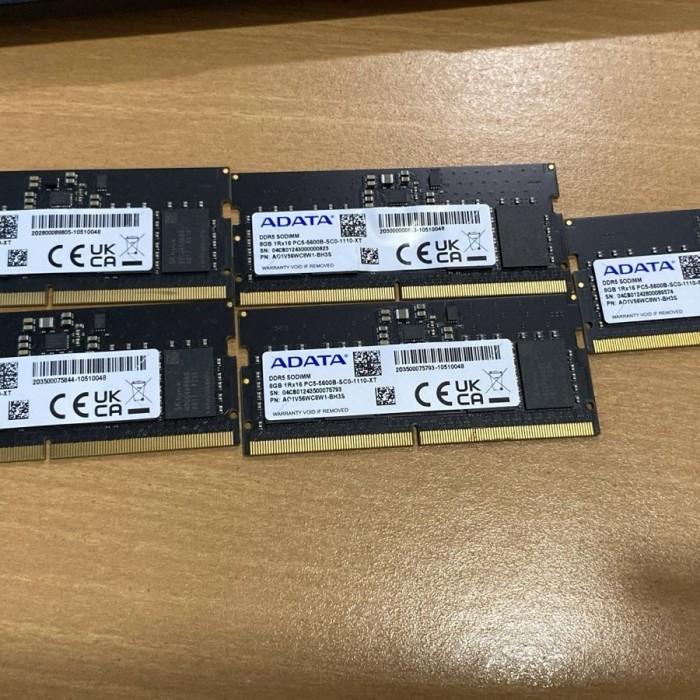 Ready MEMORI SODIMM 8GB DDR5 PC5600 SAMSUNG ADATA TEAM SK HYNIX