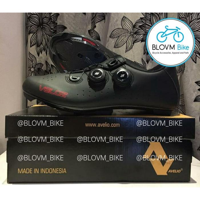 Paddock Sepatu Sepeda Carbon Veloz Avelio Carbon Hitam Roadbike