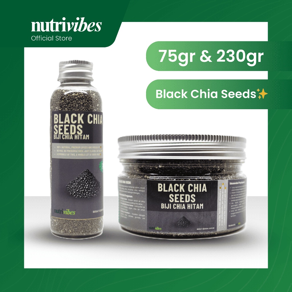 

Chia Seeds / Biji Chia (Personal Pack 75gr & 230gr) - Nutrivibes