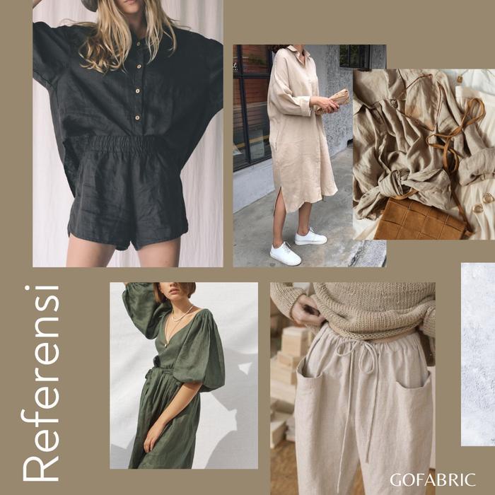 TERBAIK Kain Linen Kain Pure Linen Kain Linen Polos Bahan Linen