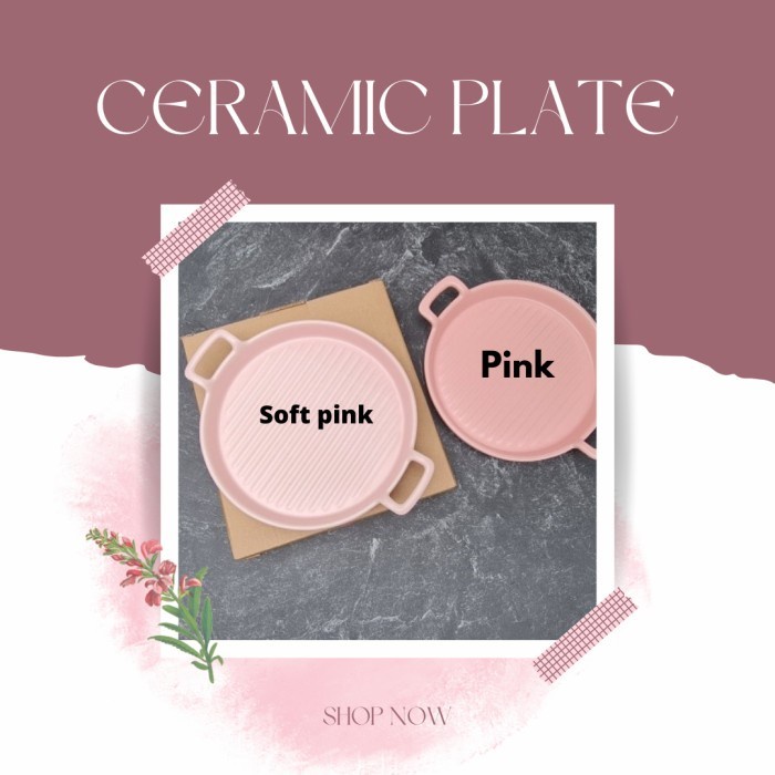 [Expert] PIRING SAJI KERAMIK BULAT / PIRING GRID OVEN / PIRING SAJI TAHAN PANAS