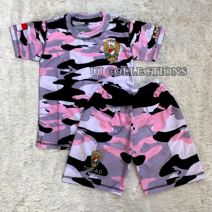 Nakboy- SETELAN JERSEY ANAK PENDEK MOTIF LORENG - JERSEY ANAK LORENG - SETELAN ANAK LORENG ARMY