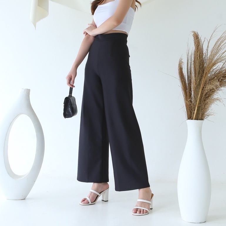 PROMO TERBARU VELOVE - Celana High Waist Kulot Pants / Celana Kulot Wanita