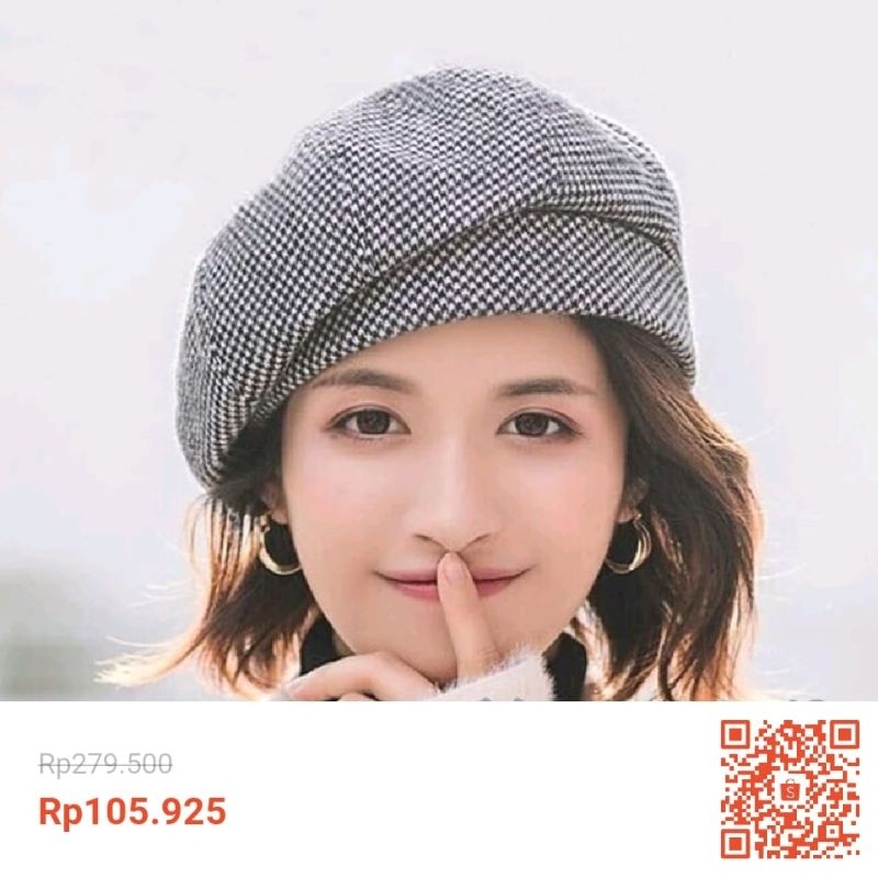 Topi Baret Wanita Alice Hat Casual Fashion Korea Wanita Dewasa Newsboy Hat