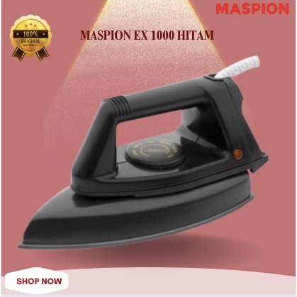 MASPION SETRIKA EX 1000 Hitam - Setrika Listrik/EX 1000/EX1000/EX-1000/MASPION SETRIKA MURAH ORI