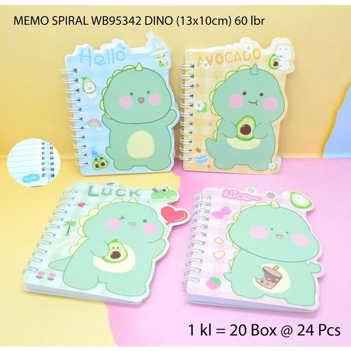 

monggo] memo spiral bentukwb 9534 13x10 cm 60 lembar bentuk benny