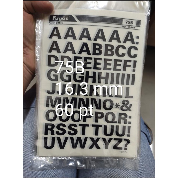 

+++++] rugos huruf jumbo 75B atau 114 B april 2022 lembaran