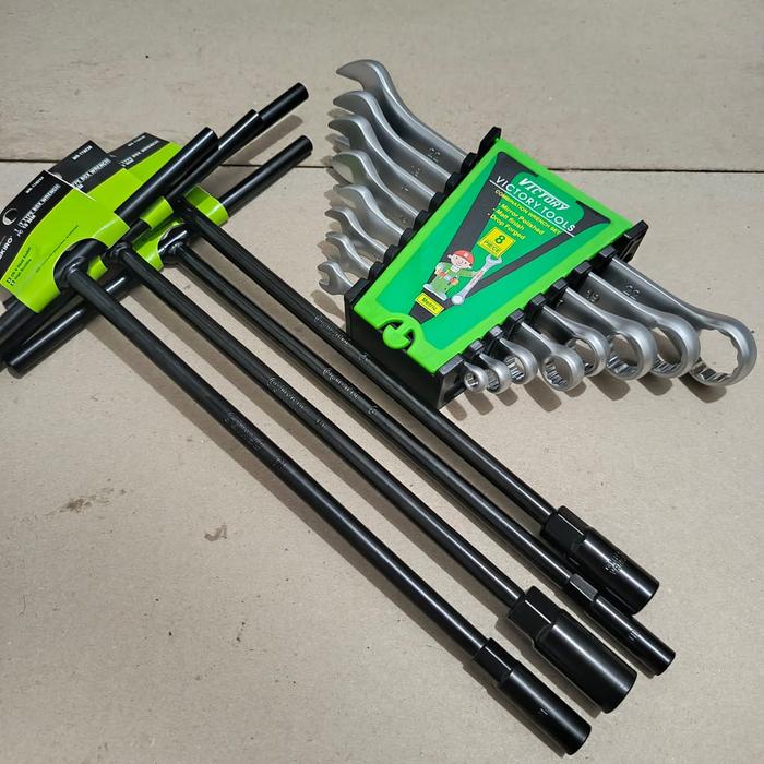 Sudimampir Set Kunci T Tekiro 4 Pcs 8-10-12-14 Mm + Kunci Ring Pas 8 Pcs Victory Tools Torsi