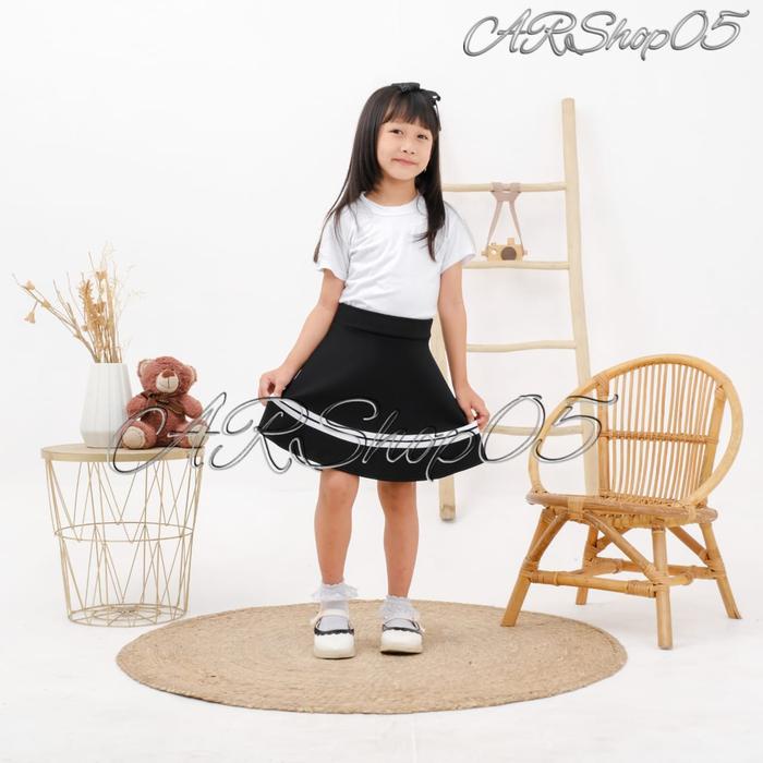 Gemiloo- Rok korean Style Mini Skrit Flare Rok Anak Warna Terbaru Fashion