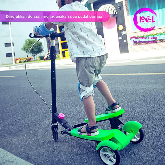 terbaru  [pol] cod sni skuter dual pedal skuter genjot wings scooter otoped ready