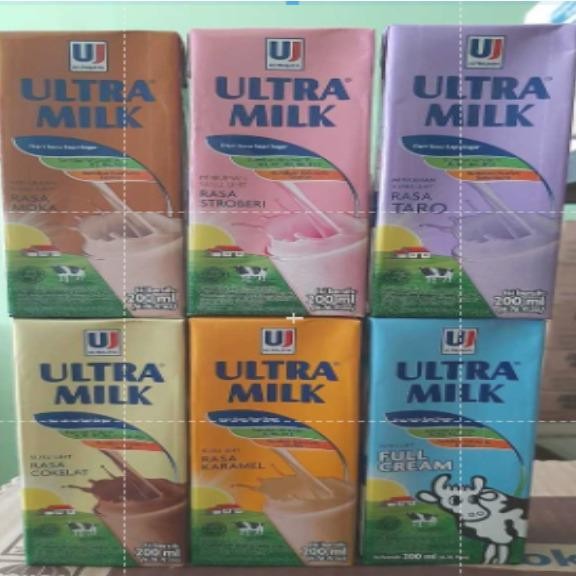 

SALE PROMO SUSU ULTRA MILK UHT 200 ML (1DUS ISI 24PCS) READYY