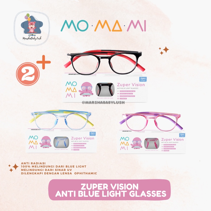 MOMAMI KIDS ZUPER VISION & ZUPER VISON+ GLASSES / KACAMATA ANTI RADIASI ANAK / KACAMATA BACA ANTI