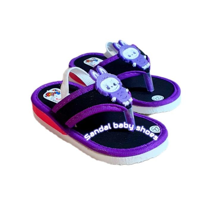 StylKids- Sandal Jepit Anak Labubu Terbaru untuk Usia 0-18 Bulan dengan Bunyi Cit Cit - Fashion