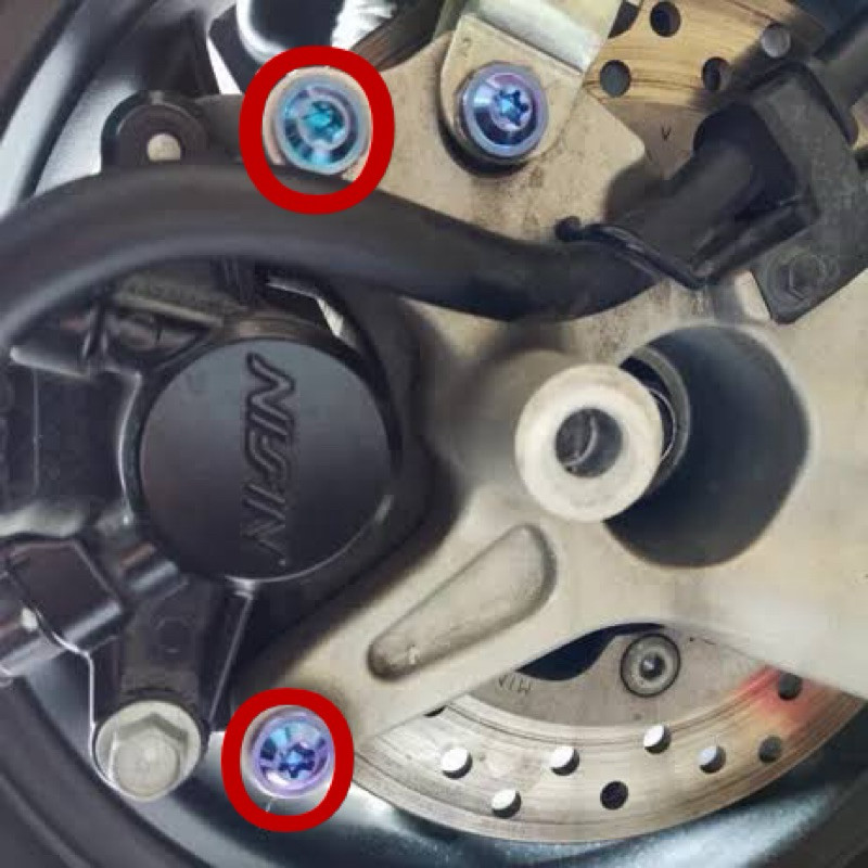 BAUT TITANIUM BREKET KALIPER BELAKANG PCX ADV WE