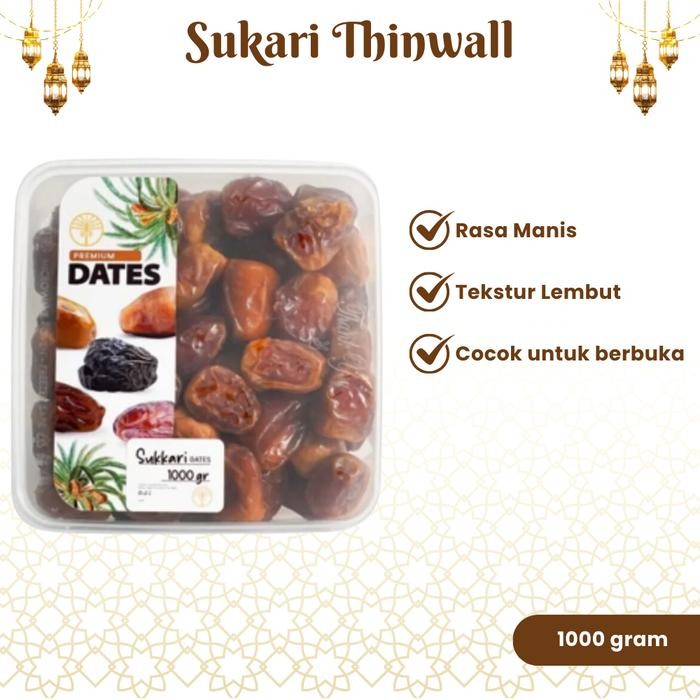 

BisaInstan- PROMO Kurma Sukari 1 Kg Kemasan Thinwall - Manis Legit cocok untuk Berbuka