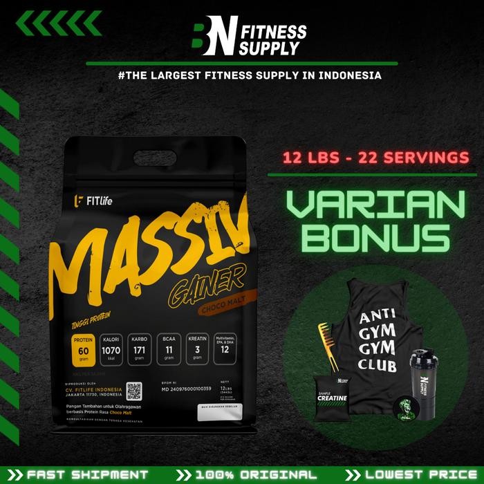 Terlaris- Fitlife Mpro Mass Gainer Protein Powder -