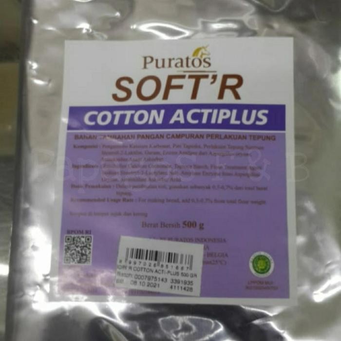 

BisaInstan- Pelembut Roti Puratos Soft'r Softr Cotton Acti plus 500 gr / gram
