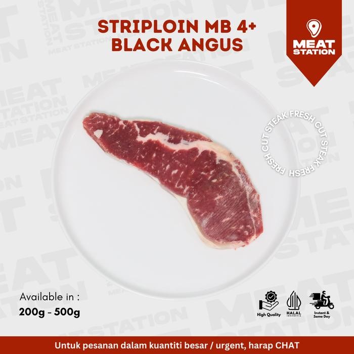 

Kirim,HariYgSama- Striploin MB 4+ Black Angus / Beef Steak / Beef Import