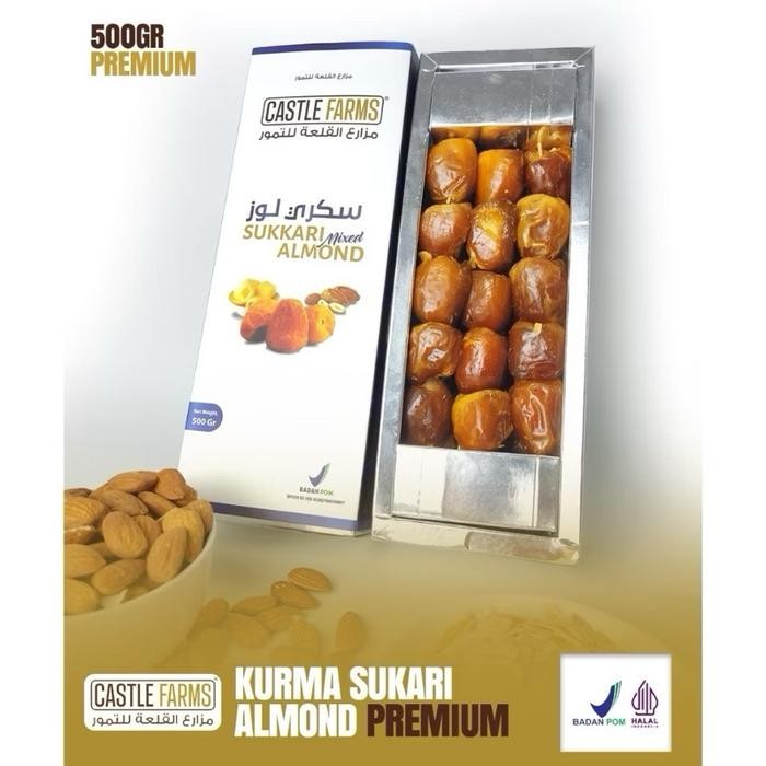 

BisaInstan- Kurma Sukari Butter Almond Premium Castle Farm Original Kemasaan 500gr