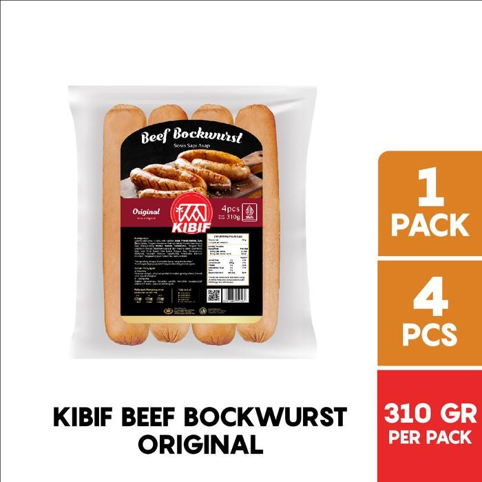 

Kirim,HariYgSama- KIBIF Beef Bockwurst Original / Sosis Sapi Original Premium 310 Gr