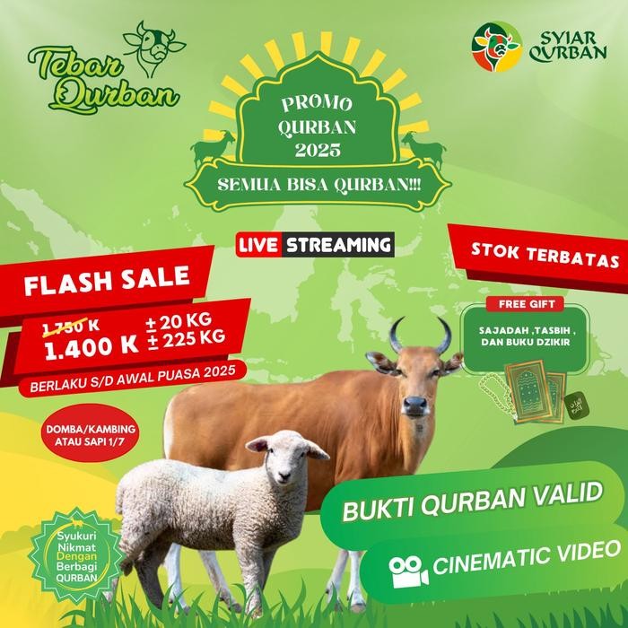 

Kirim,HariYgSama- Hewan Qurban Murah Tebar Doka/Sapi 1/7