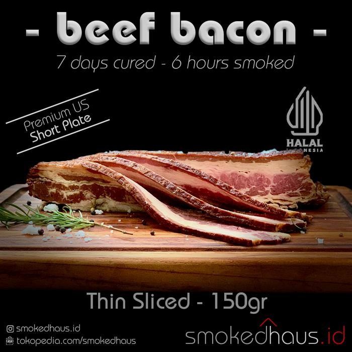 

Kirim,HariYgSama- BEEF BACON (Thin Sliced) - Daging Sapi Asap Iris Tipis - Tebal 2mm