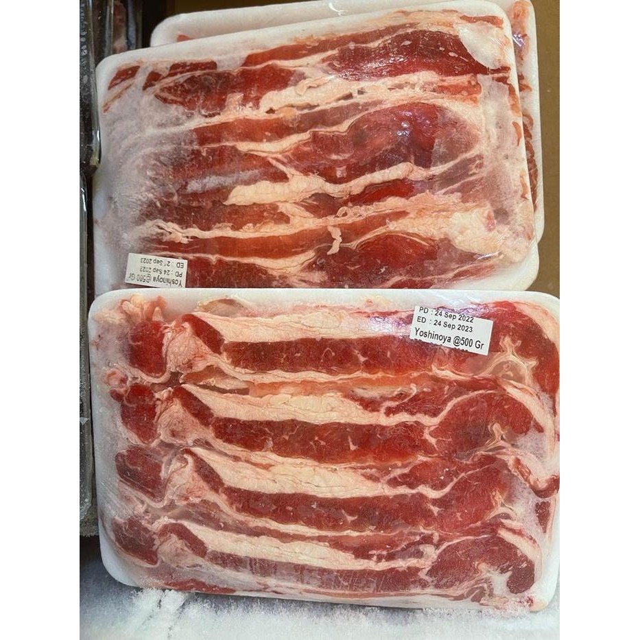 

Kirim,HariYgSama- Daging sapi Yoshinoya slice beef impor AUS Best Quality 500 gram