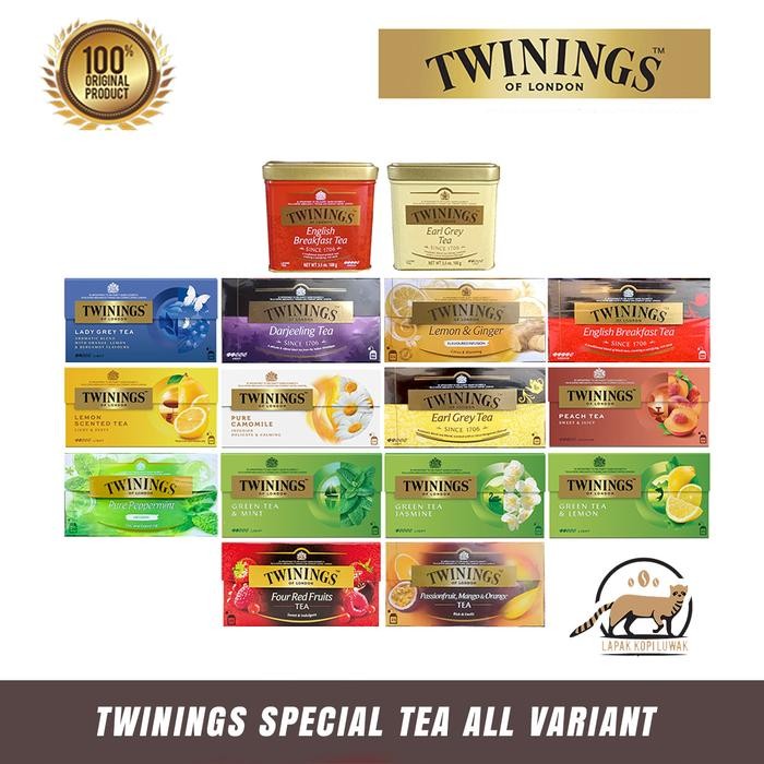 

Terlaris- Twinings Tea All Variants - Black Tea, Infusions, Fruit Tea, Loose