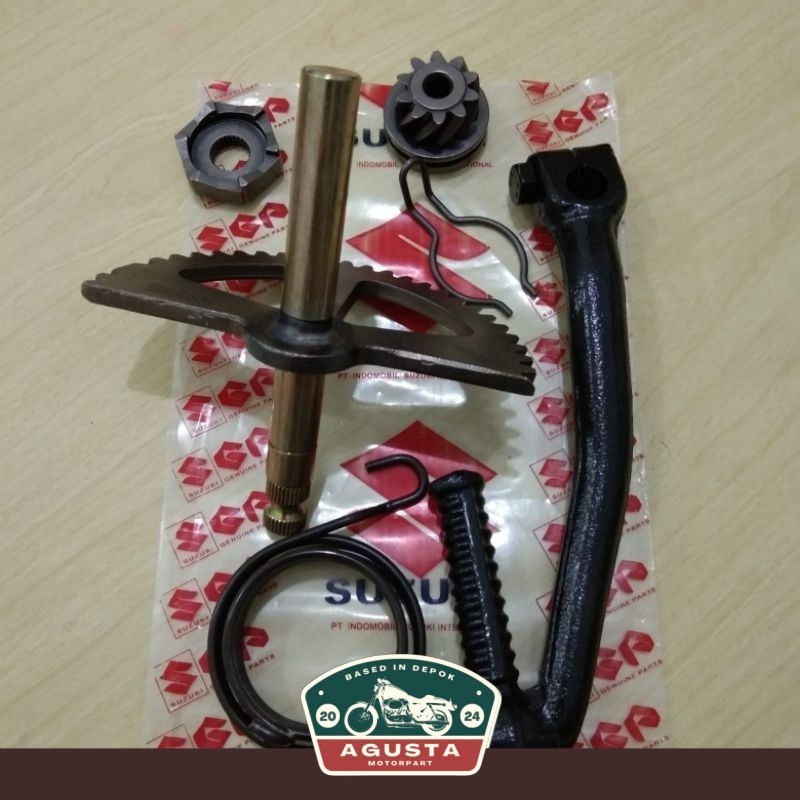 Selahan Engkol As Kick Gigi Pinion Per Kick Suzuki Spin 125 Skywave SkyDrive Hayate Set Lengkap