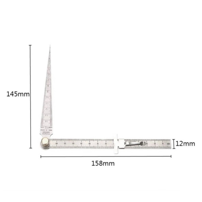

Gauge Penggaris Kyoto 150 mm Stainless Pengukur Lubang Ruler 15 cm