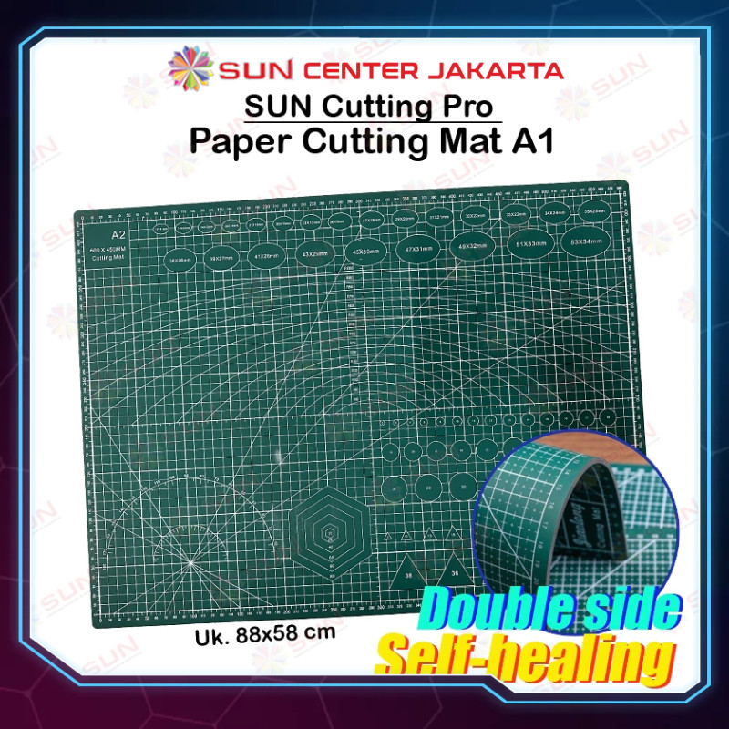 

Alas Potong Kertas (Cutting Mat) Uk. A2 /A1 Bahan PVC, Double-Side, Self Healing untuk potong kertas