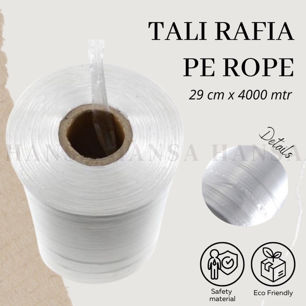 

4m x 29cm Tali Rafia MERAH PUTIH Super (1 roll 4m)
